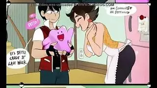 فتاة صغيرة تستكشف في لقاء كرتوني جنسي