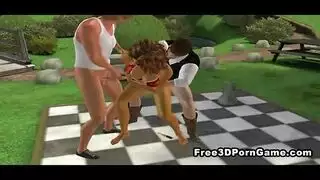 السمراء الممتلئة تُقيد وتتعرض لجنس فم قاس