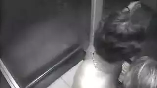 سكس قوي في المصعد: وضعية الكلب والإمساك بالثدي